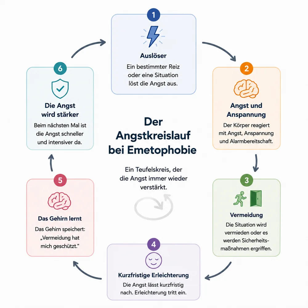 Angstkreislauf bei Emetophobie – wie Vermeidung die Angst aufrechterhält